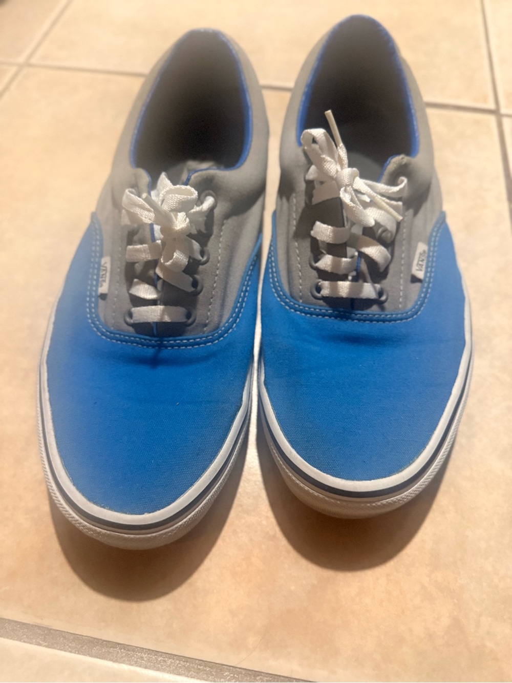 Vans Men’s Two-Tone Canvas Sneakers in Blue and Gray